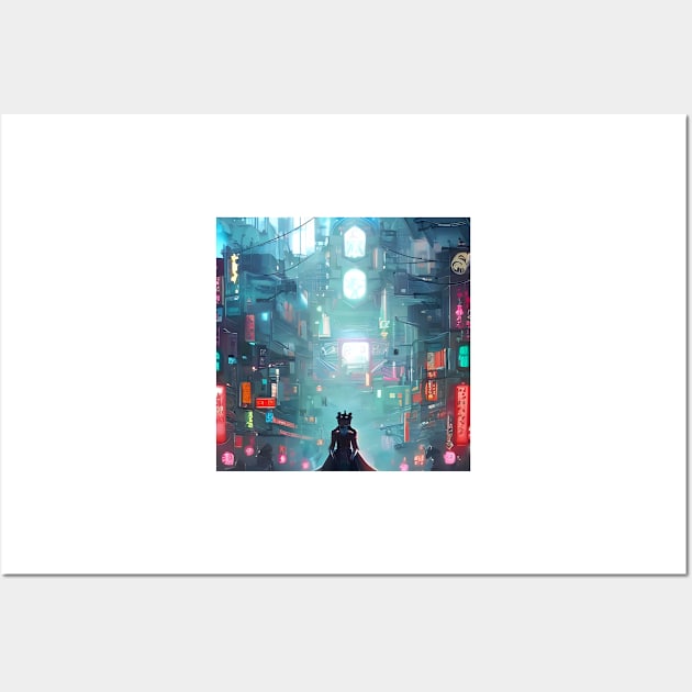 Tokyo Neon - Night Scenario - Royal look Wall Art by Trendy-Now